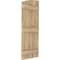 Ekena Millwork Americraft 5-Board (3 Batten) Wood Joined Board-n-Batten Shutters w/Ellipt Top, ARW401BE518X77UNH, PR ARW401BE518X77UNH - alternate 2